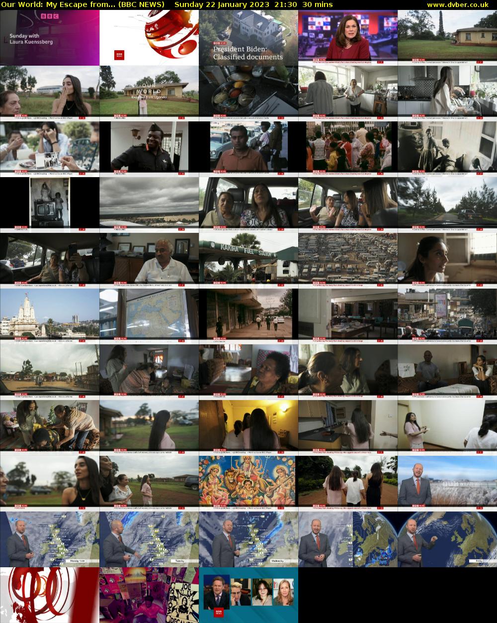Our World: My Escape from... (BBC NEWS) Sunday 22 January 2023 21:30 - 22:00