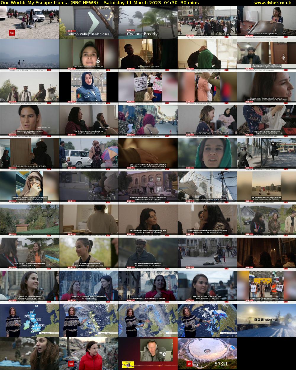 Our World: My Escape from... (BBC NEWS) Saturday 11 March 2023 04:30 - 05:00