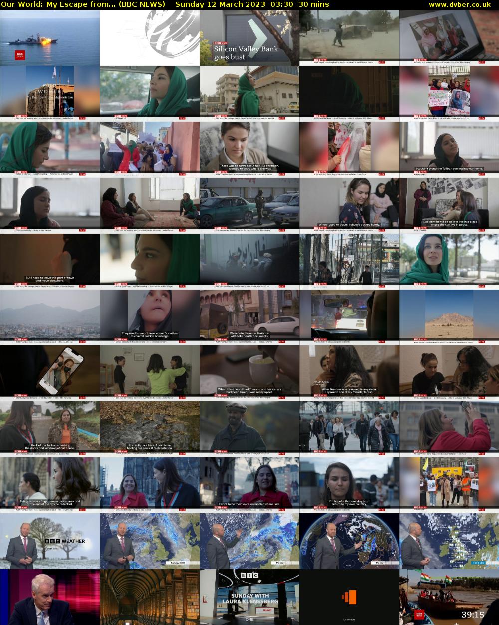 Our World: My Escape from... (BBC NEWS) Sunday 12 March 2023 03:30 - 04:00