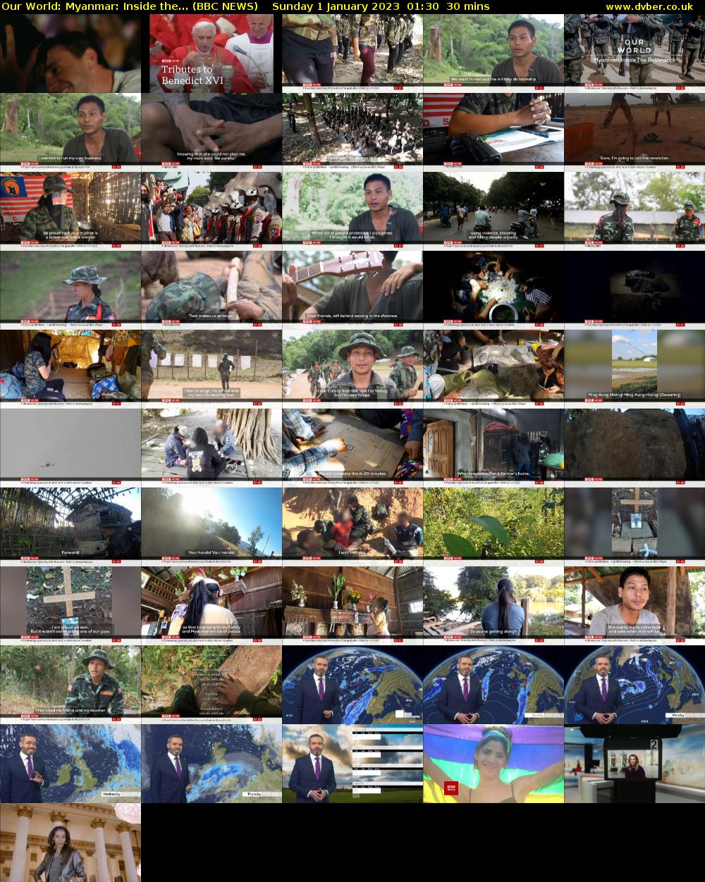 Our World: Myanmar: Inside the... (BBC NEWS) Sunday 1 January 2023 01:30 - 02:00