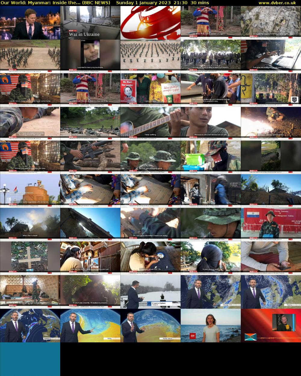 Our World: Myanmar: Inside the... (BBC NEWS) Sunday 1 January 2023 21:30 - 22:00
