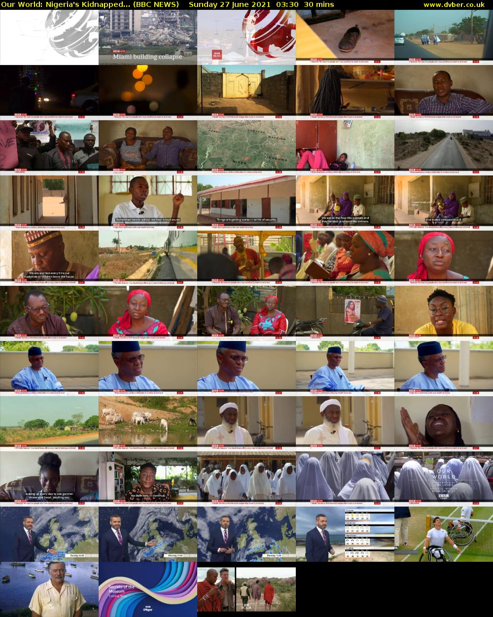 Our World: Nigeria's Kidnapped... (BBC NEWS) Sunday 27 June 2021 03:30 - 04:00