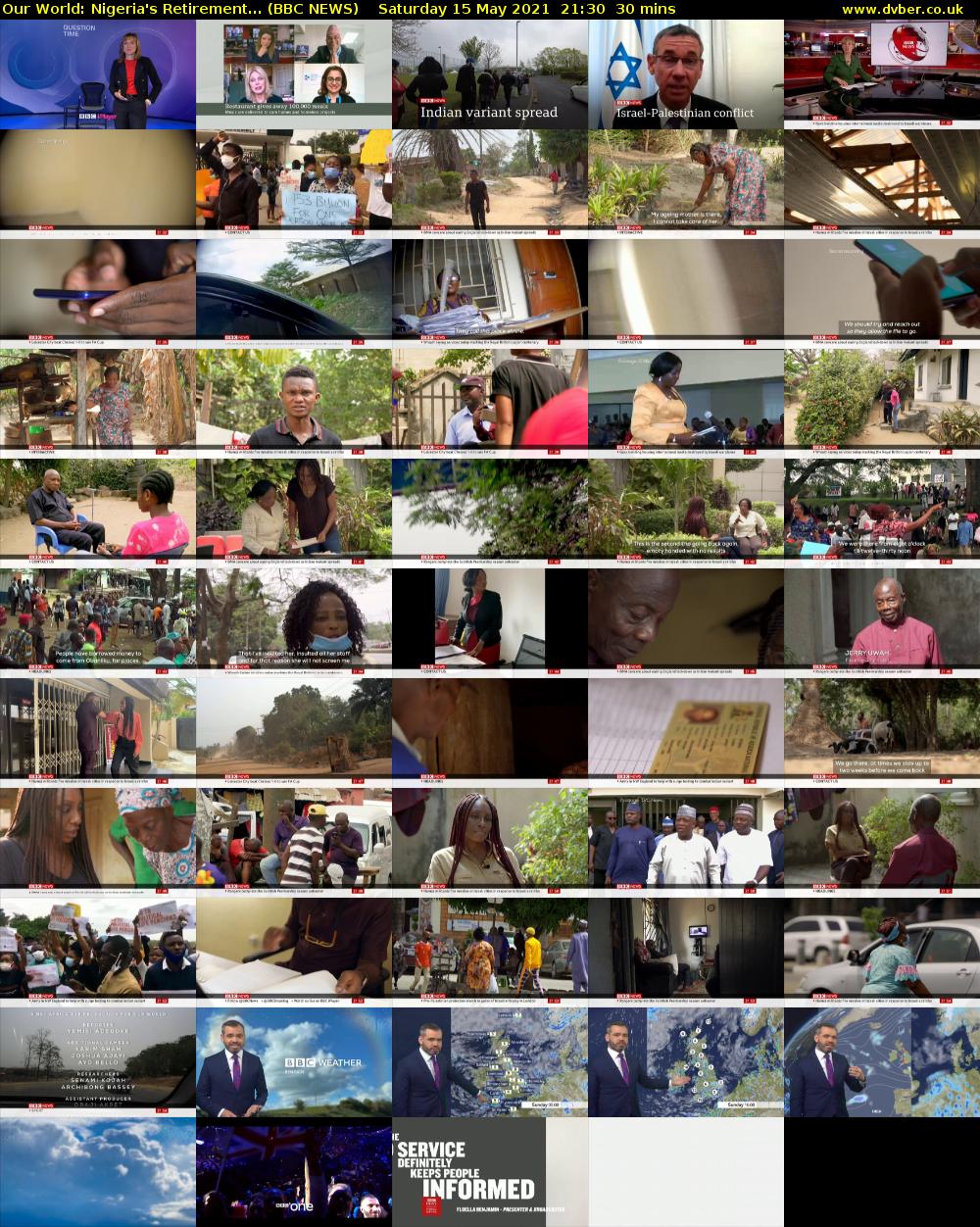Our World: Nigeria's Retirement... (BBC NEWS) Saturday 15 May 2021 21:30 - 22:00