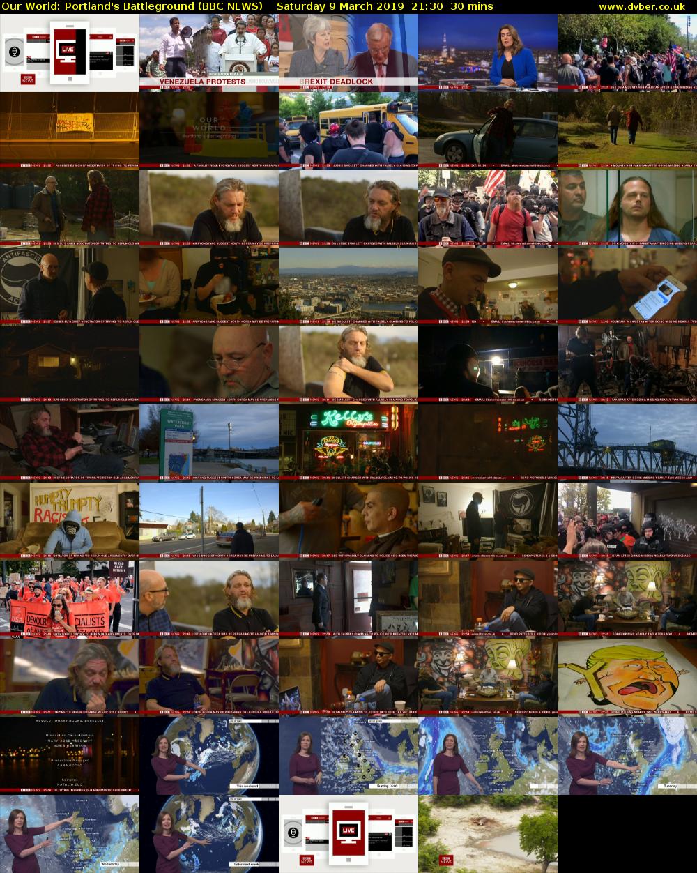 Our World: Portland's Battleground (BBC NEWS) Saturday 9 March 2019 21:30 - 22:00