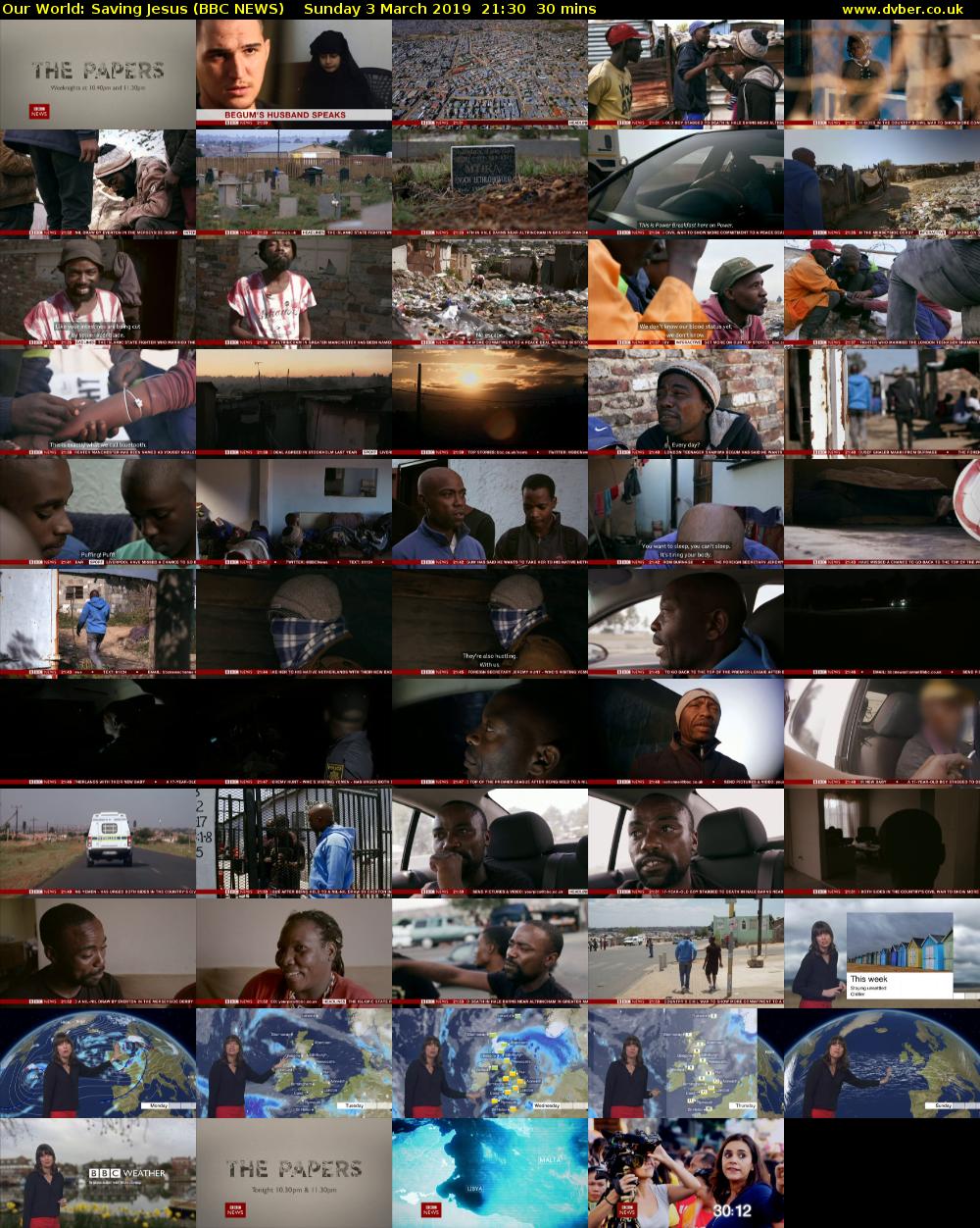 Our World: Saving Jesus (BBC NEWS) Sunday 3 March 2019 21:30 - 22:00