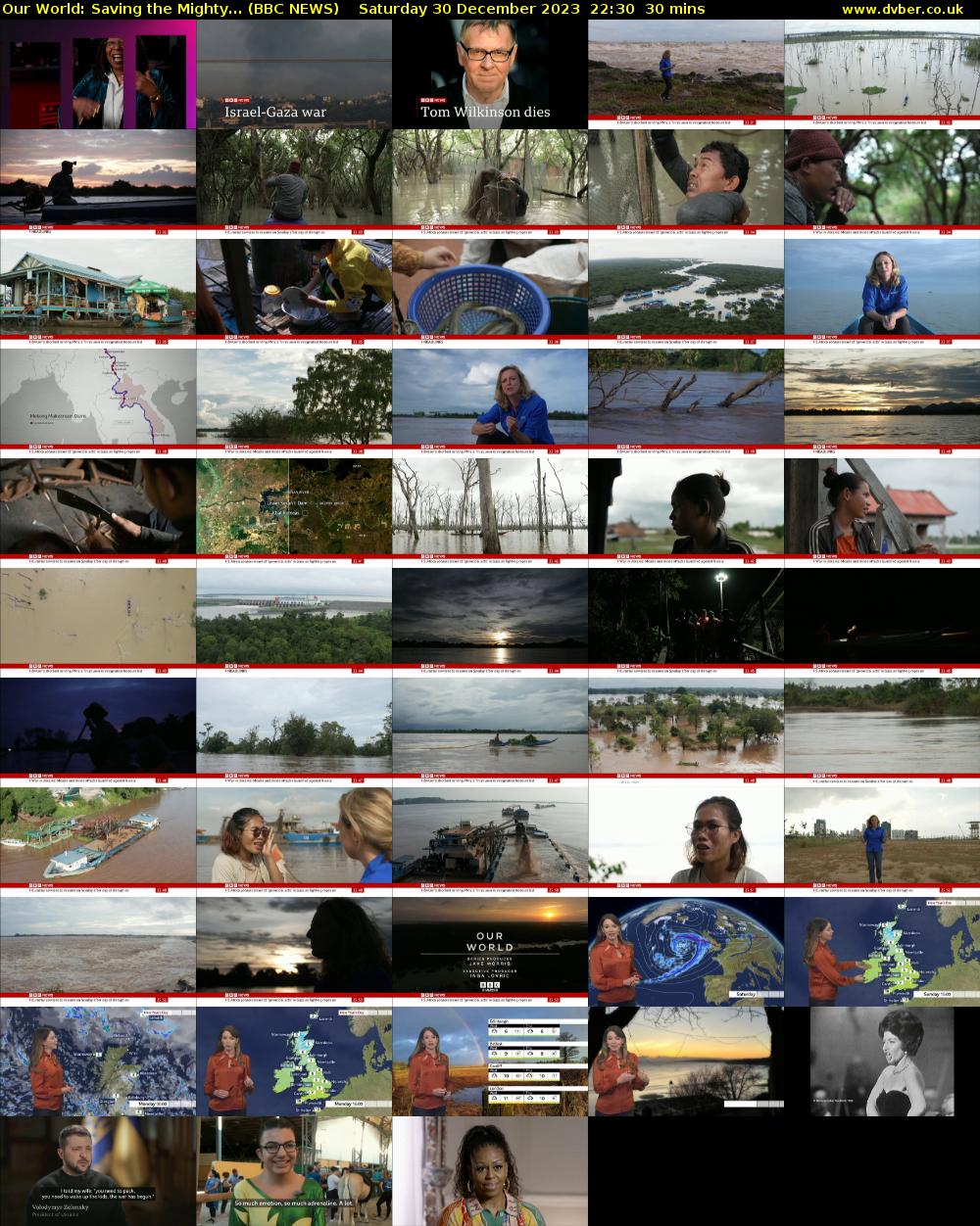 Our World: Saving the Mighty... (BBC NEWS) Saturday 30 December 2023 22:30 - 23:00