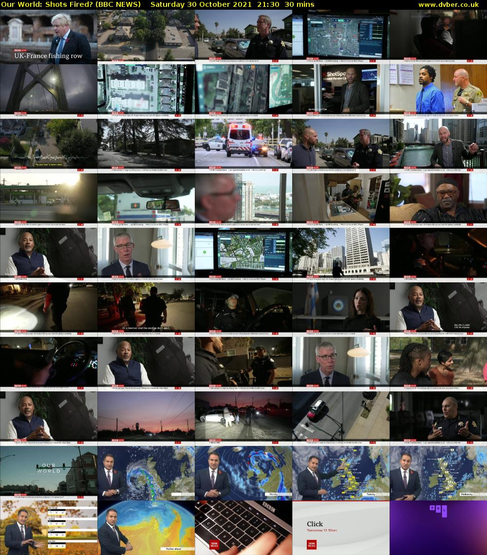 Our World: Shots Fired? (BBC NEWS) Saturday 30 October 2021 21:30 - 22:00