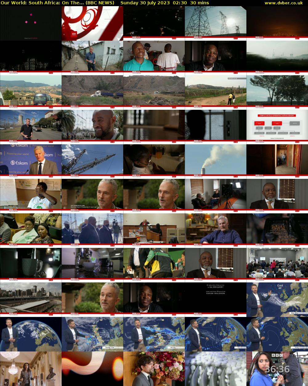 Our World: South Africa: On the... (BBC NEWS) Sunday 30 July 2023 02:30 - 03:00