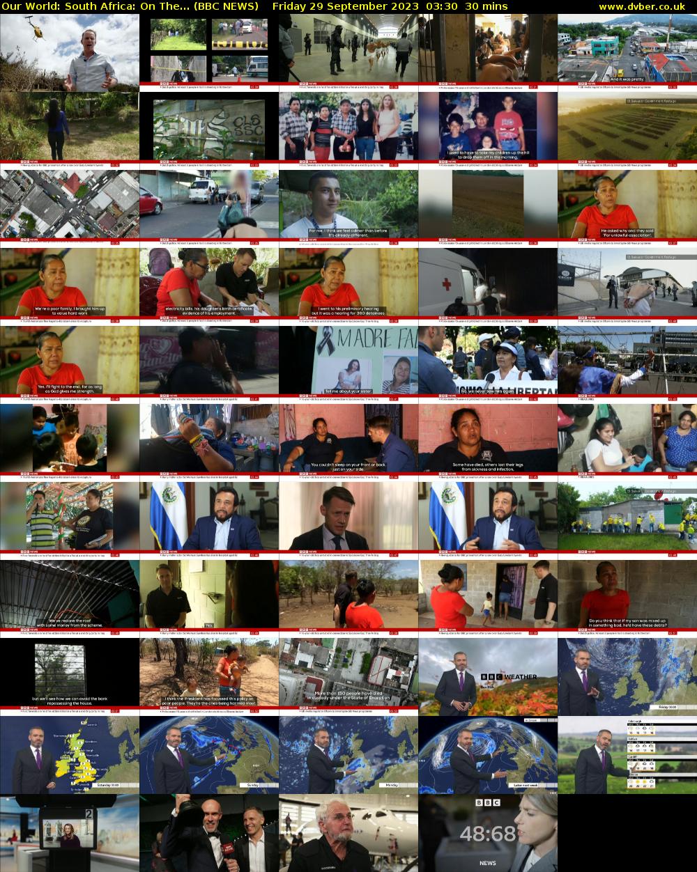 Our World: South Africa: On the... (BBC NEWS) Friday 29 September 2023 03:30 - 04:00