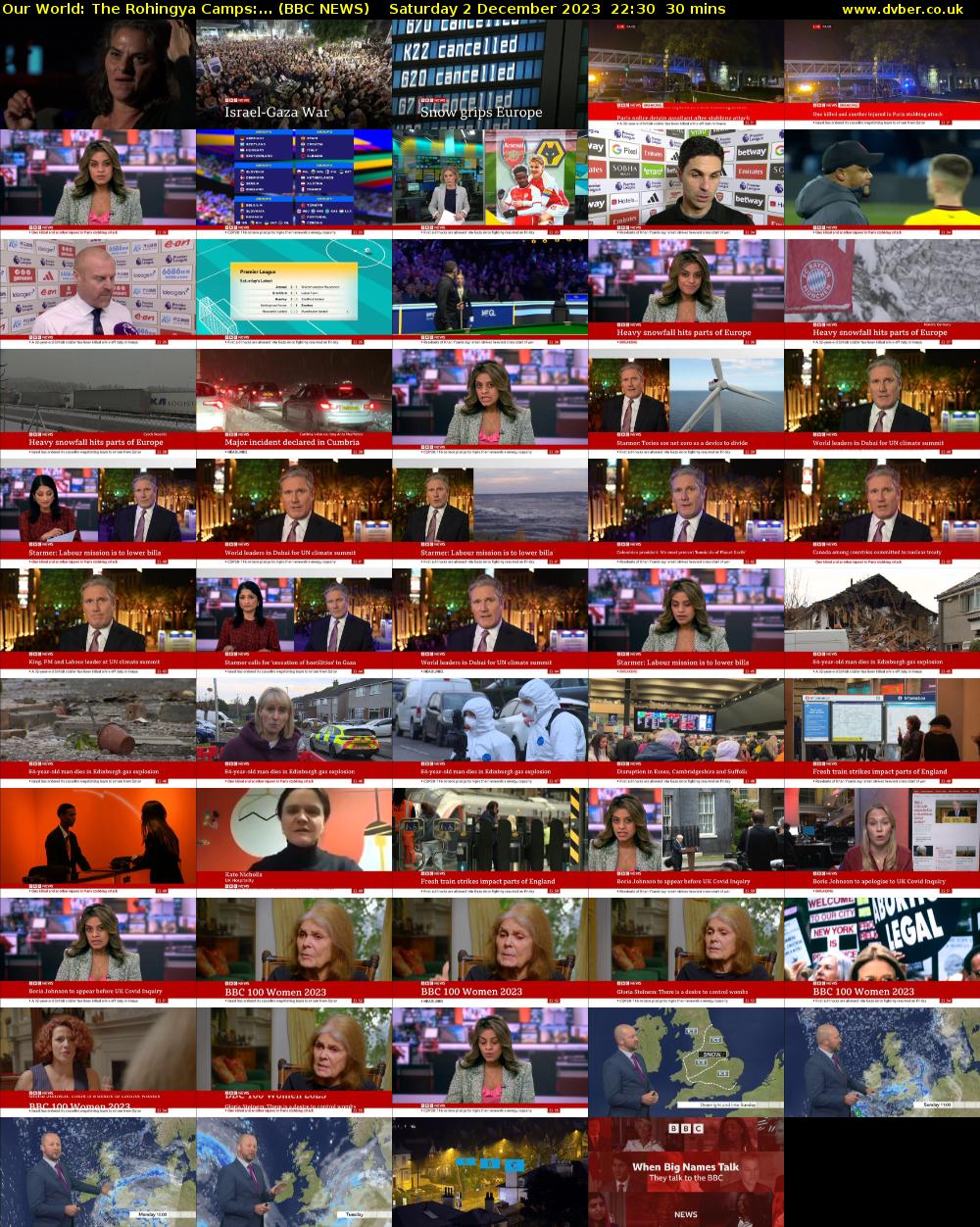 Our World: The Rohingya Camps:... (BBC NEWS) Saturday 2 December 2023 22:30 - 23:00