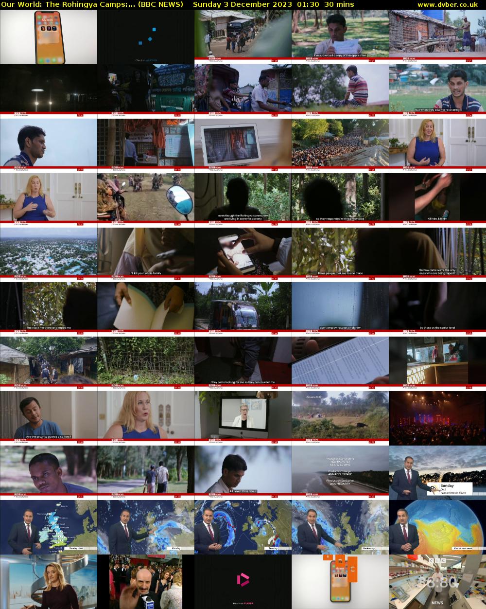 Our World: The Rohingya Camps:... (BBC NEWS) Sunday 3 December 2023 01:30 - 02:00