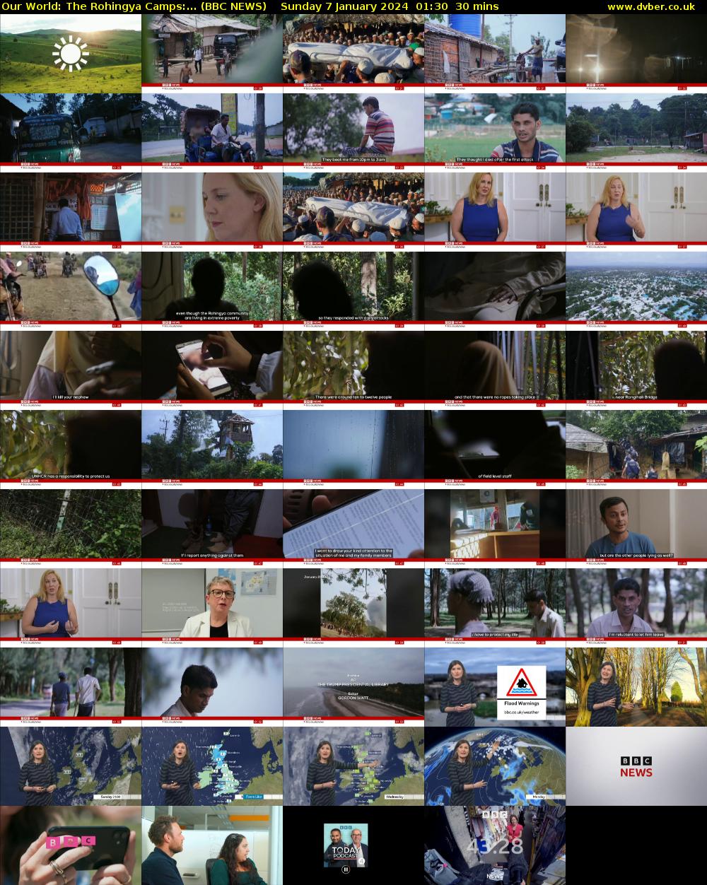 Our World: The Rohingya Camps:... (BBC NEWS) Sunday 7 January 2024 01:30 - 02:00