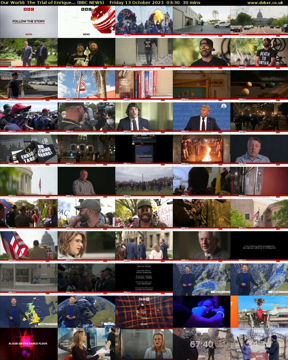 Our World: The Trial of Enrique... (BBC NEWS) Friday 13 October 2023 03:30 - 04:00