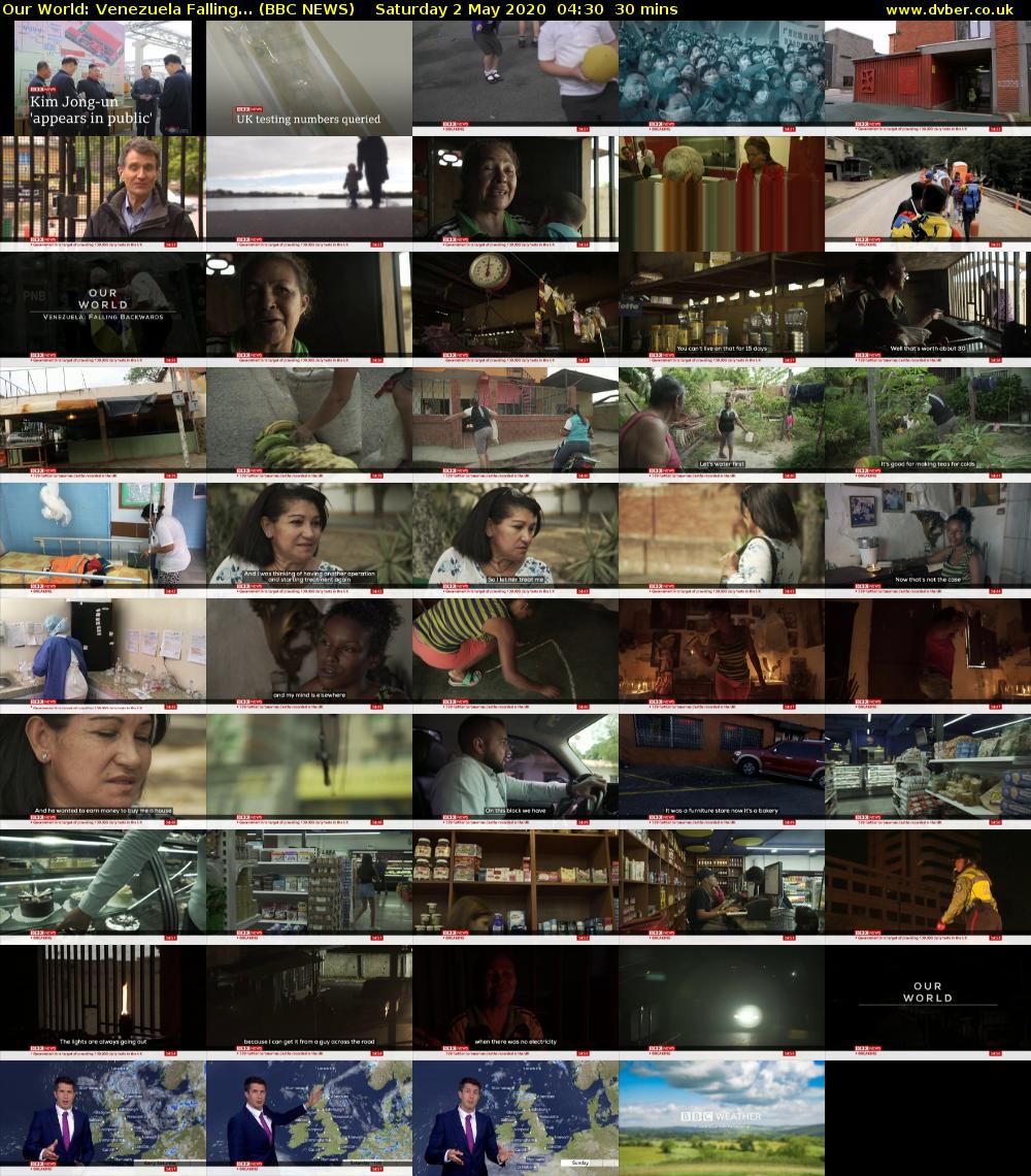 Our World: Venezuela Falling... (BBC NEWS) Saturday 2 May 2020 04:30 - 05:00