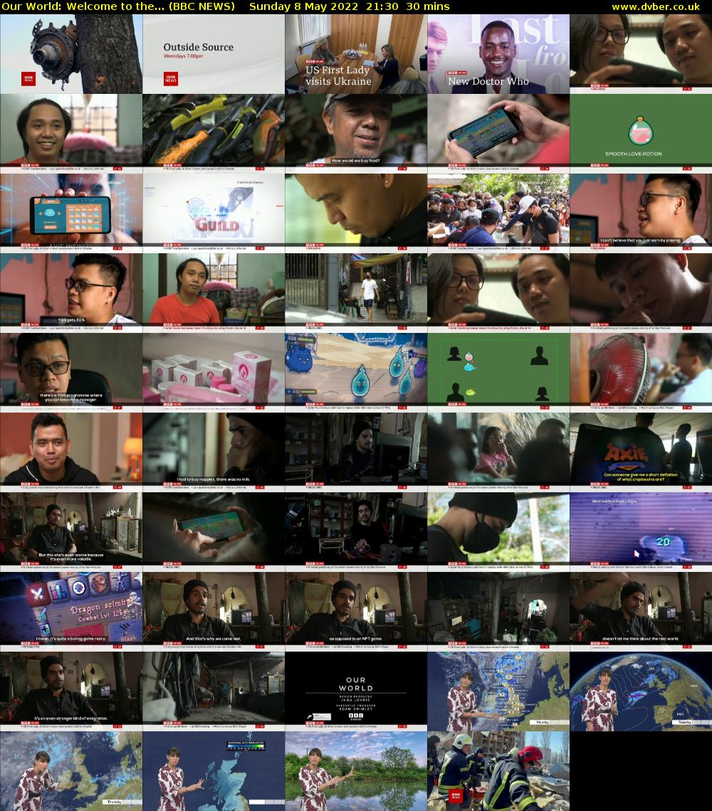 Our World: Welcome to the... (BBC NEWS) Sunday 8 May 2022 21:30 - 22:00