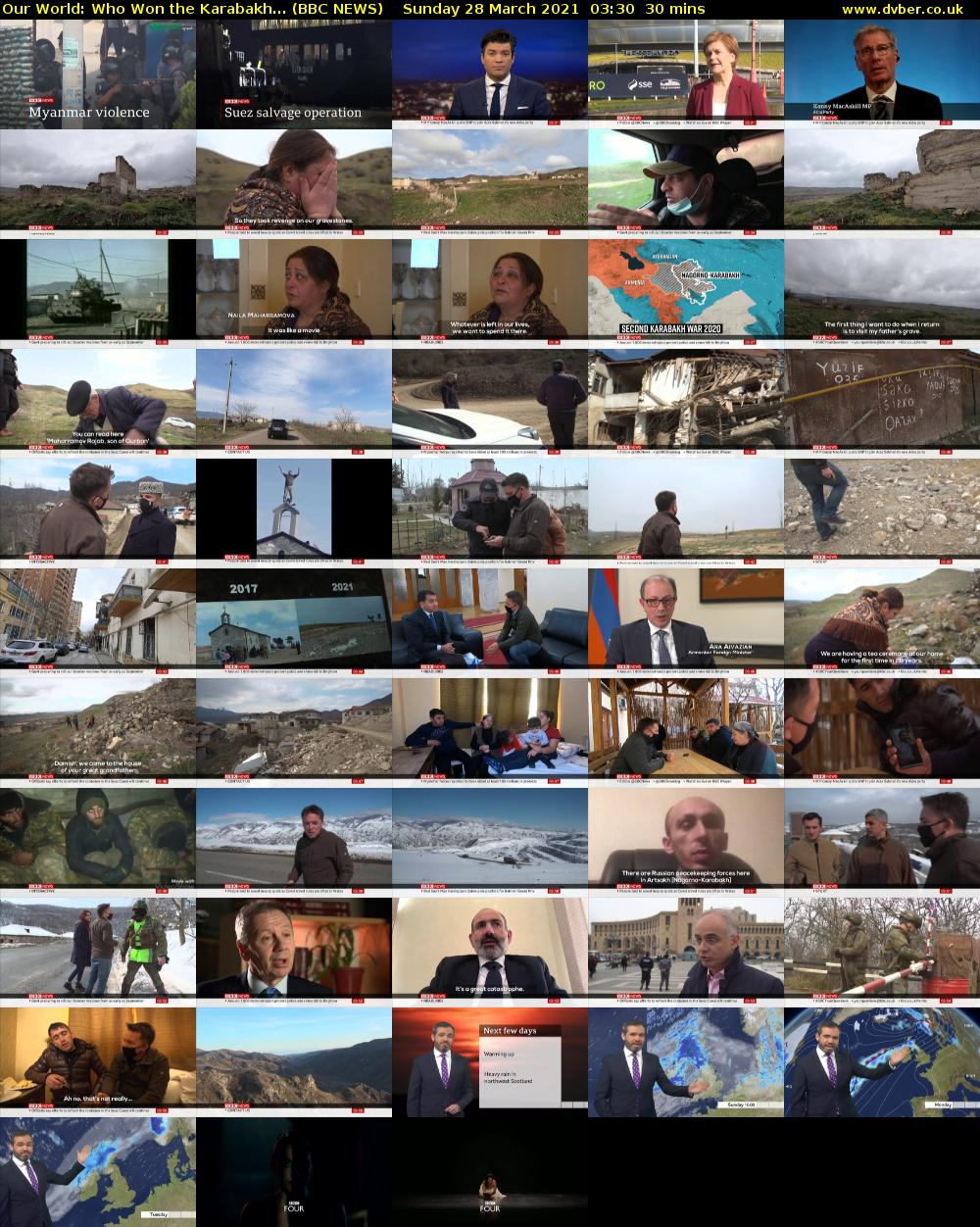 Our World: Who Won the Karabakh... (BBC NEWS) Sunday 28 March 2021 03:30 - 04:00