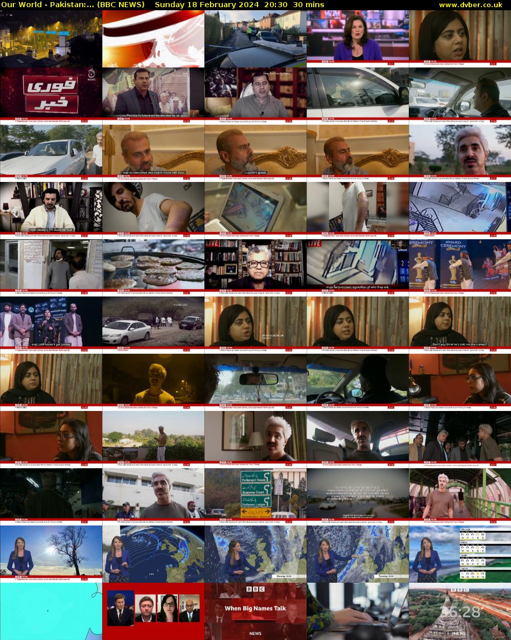 Our World - Pakistan:... (BBC NEWS) Sunday 18 February 2024 20:30 - 21:00