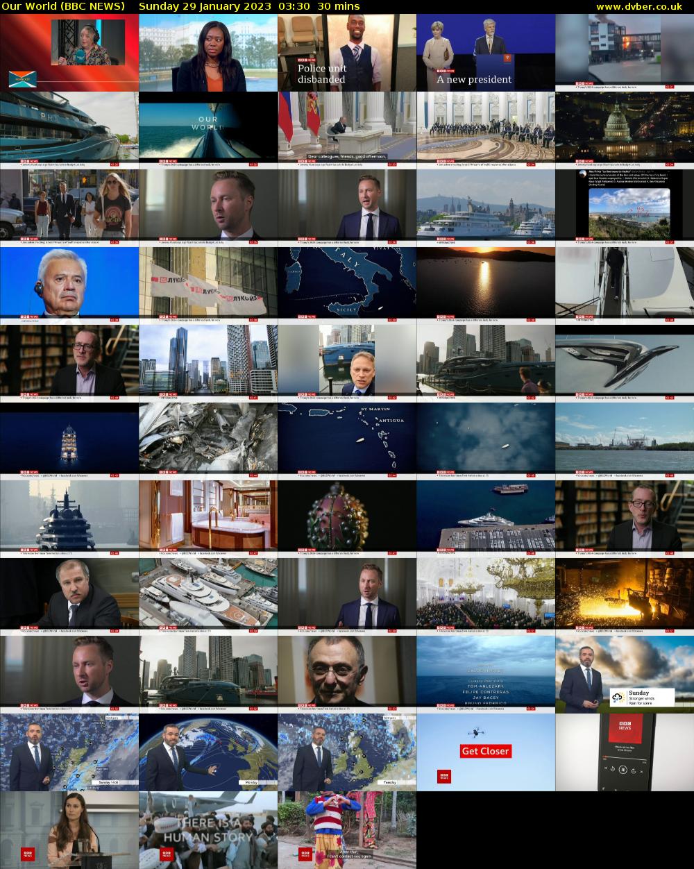 Our World (BBC NEWS) Sunday 29 January 2023 03:30 - 04:00