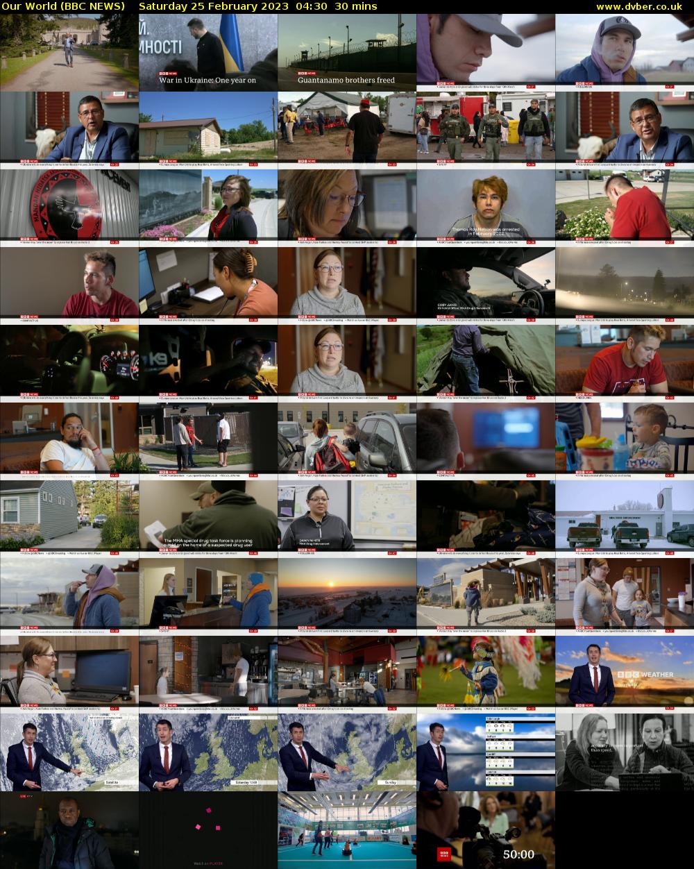 Our World (BBC NEWS) Saturday 25 February 2023 04:30 - 05:00