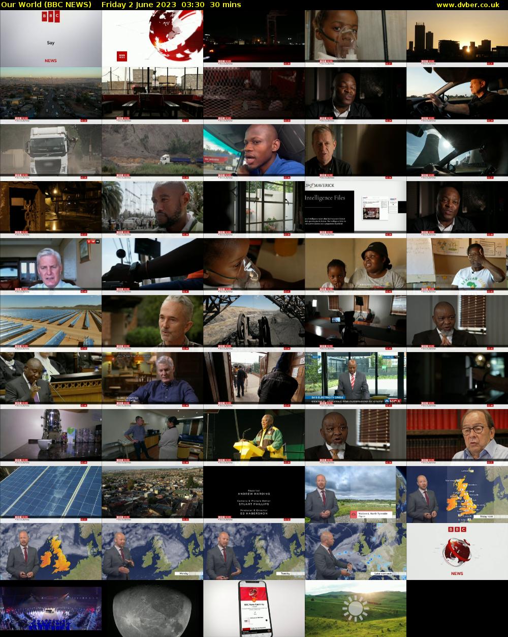 Our World (BBC NEWS) Friday 2 June 2023 03:30 - 04:00