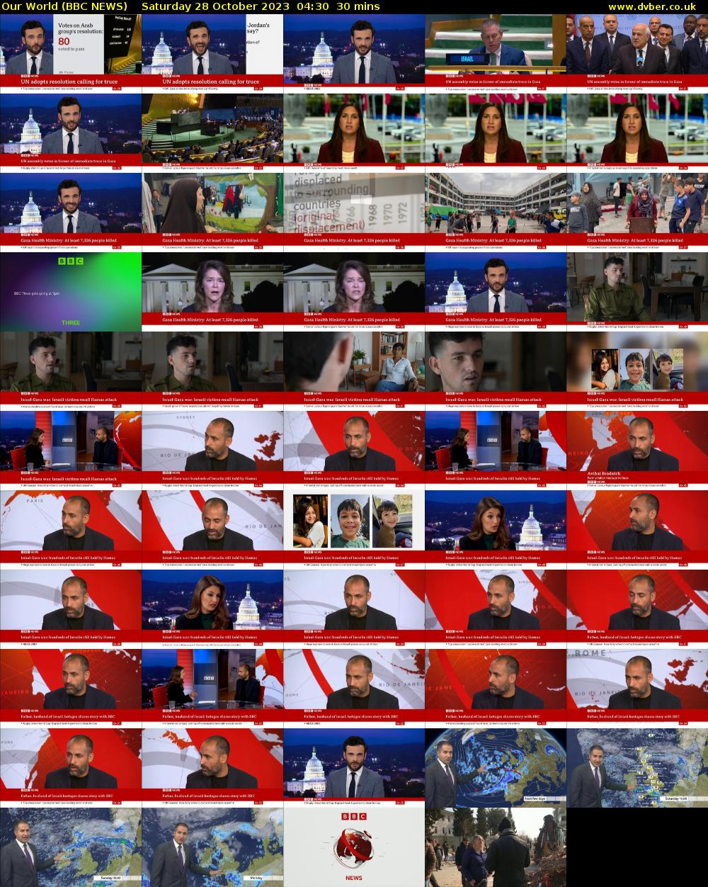 Our World (BBC NEWS) Saturday 28 October 2023 04:30 - 05:00