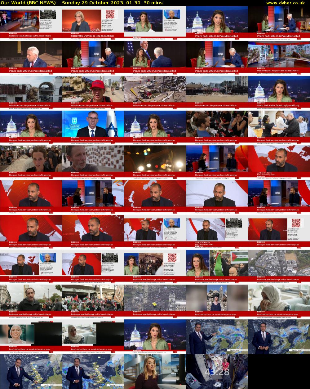 Our World (BBC NEWS) Sunday 29 October 2023 01:30 - 02:00