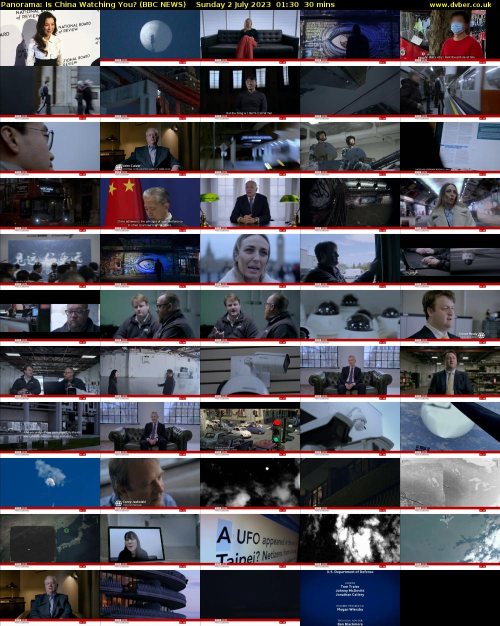 Panorama: Is China Watching You? (BBC NEWS) Sunday 2 July 2023 01:30 - 02:00