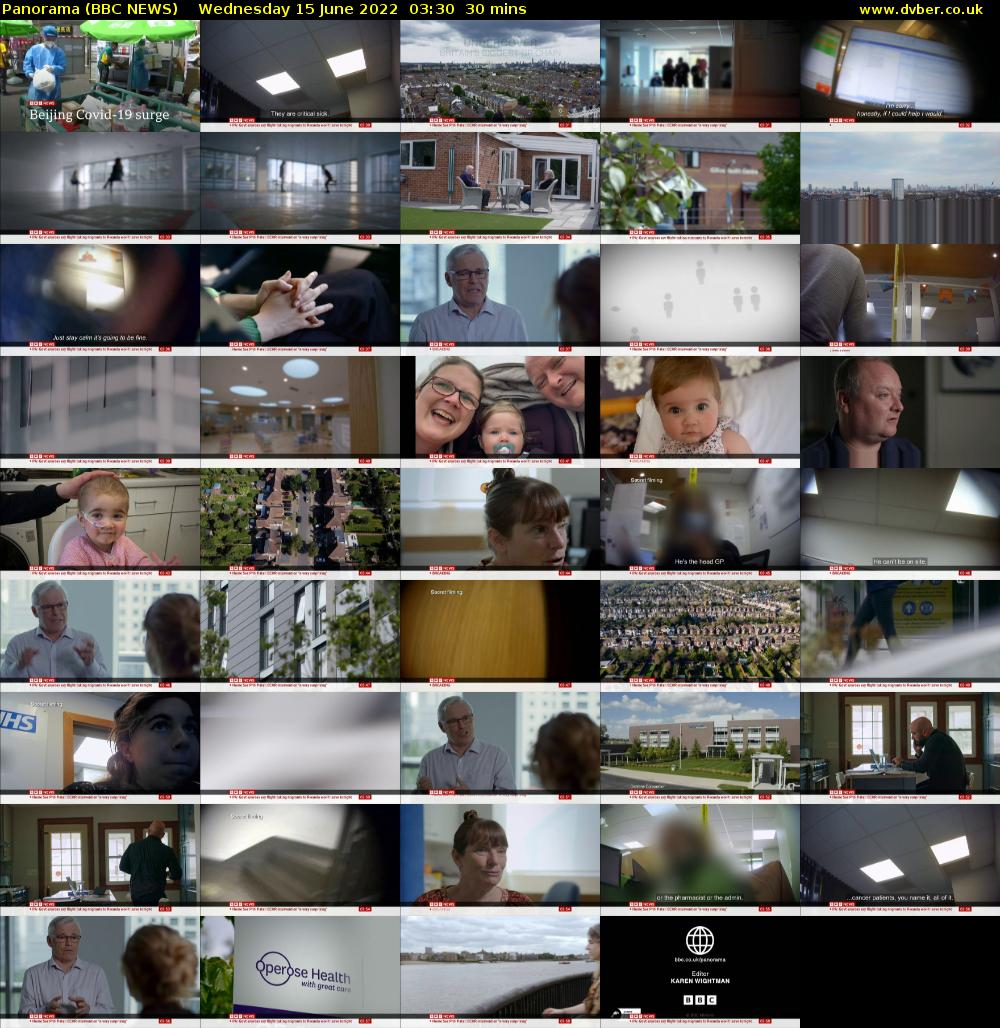 Panorama (BBC NEWS) Wednesday 15 June 2022 03:30 - 04:00