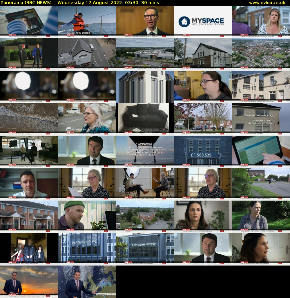Panorama (BBC NEWS) Wednesday 17 August 2022 03:30 - 04:00