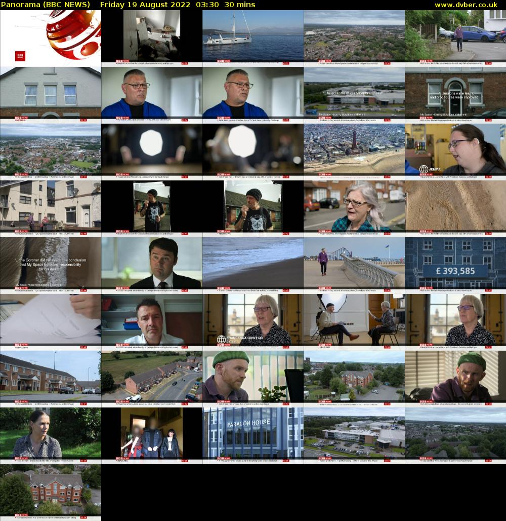 Panorama (BBC NEWS) Friday 19 August 2022 03:30 - 04:00