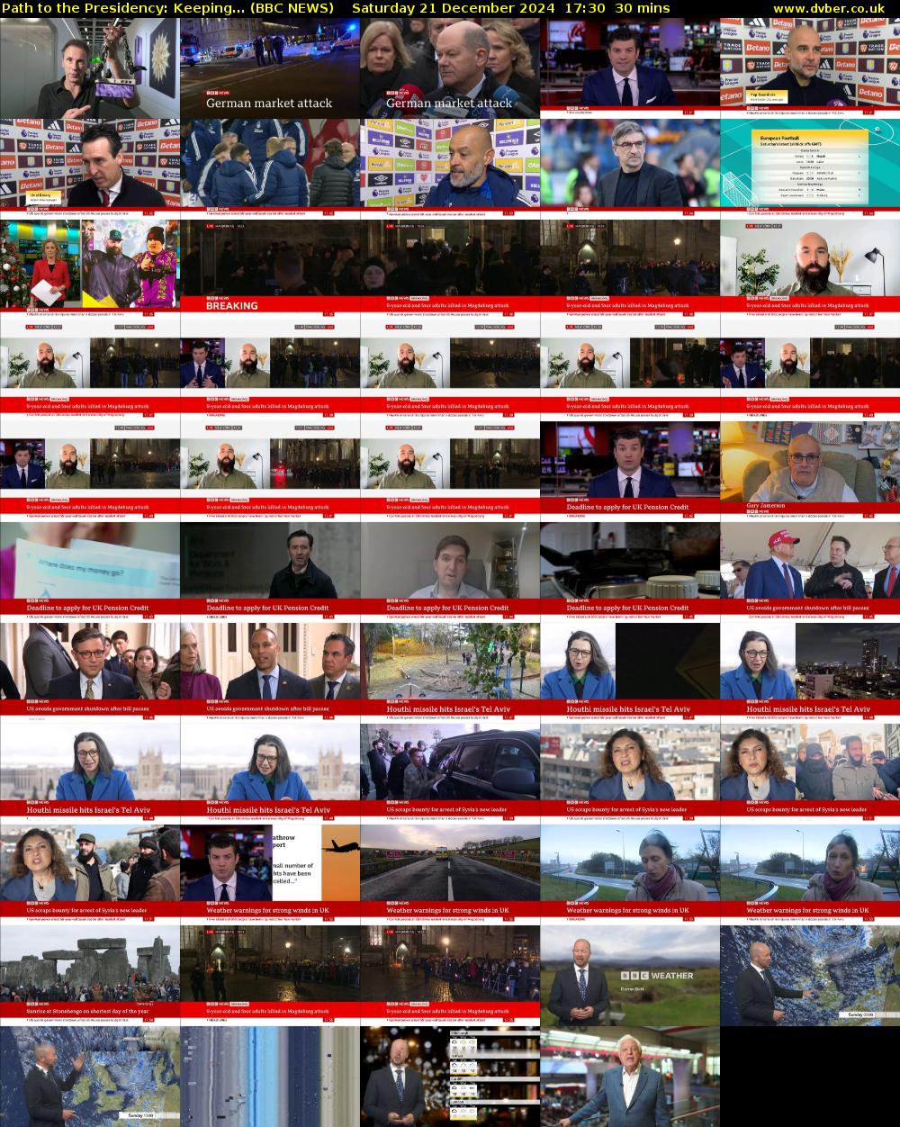 Path to the Presidency: Keeping... (BBC NEWS) Saturday 21 December 2024 17:30 - 18:00