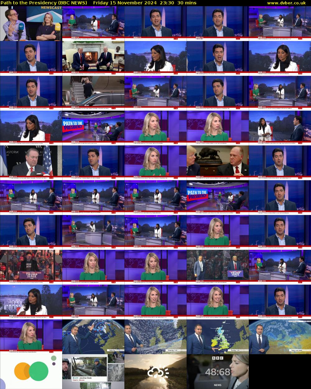Path to the Presidency (BBC NEWS) Friday 15 November 2024 23:30 - 00:00