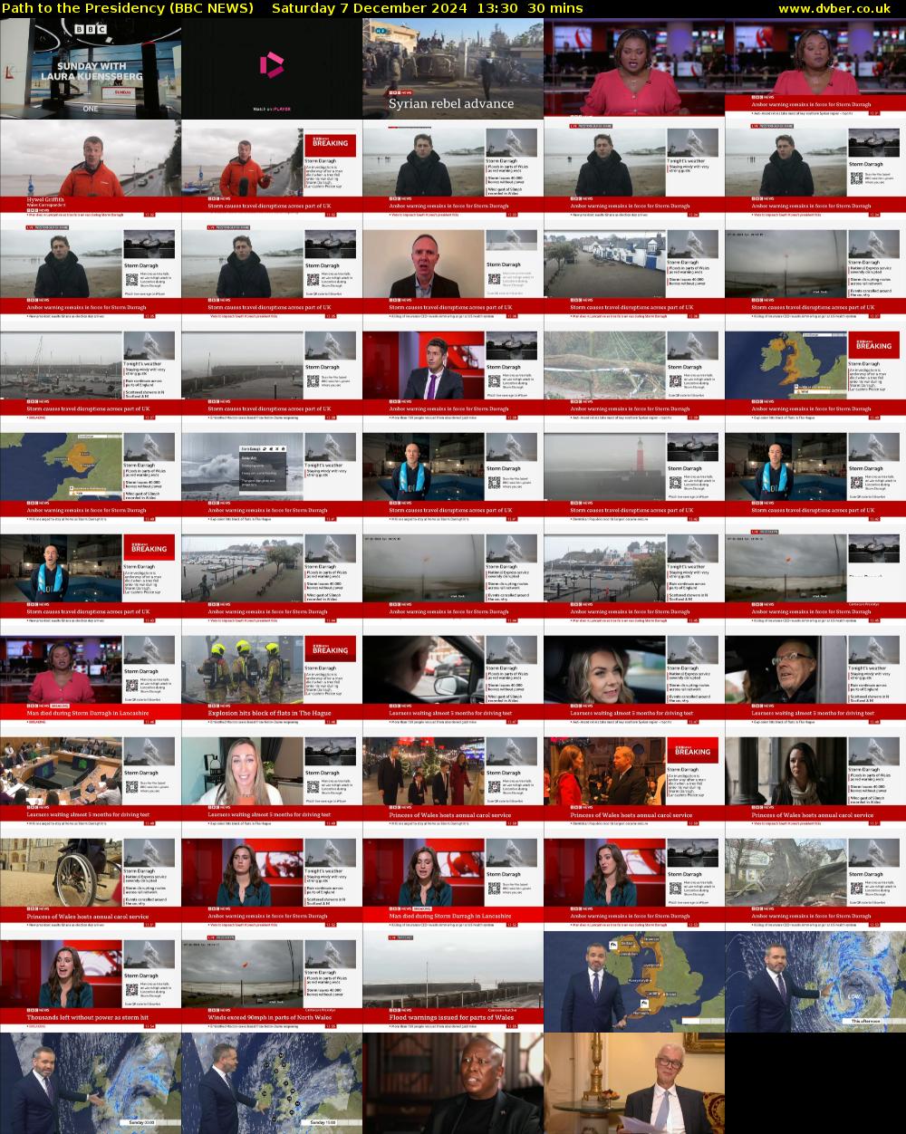 Path to the Presidency (BBC NEWS) Saturday 7 December 2024 13:30 - 14:00