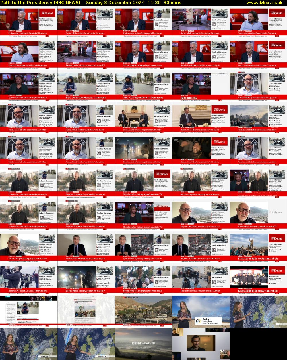 Path to the Presidency (BBC NEWS) Sunday 8 December 2024 11:30 - 12:00