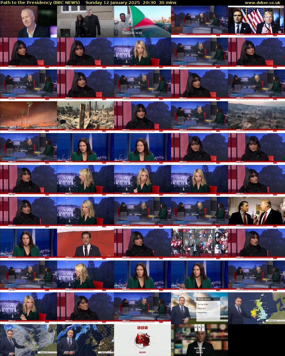 Path to the Presidency (BBC NEWS) Sunday 12 January 2025 20:30 - 21:00
