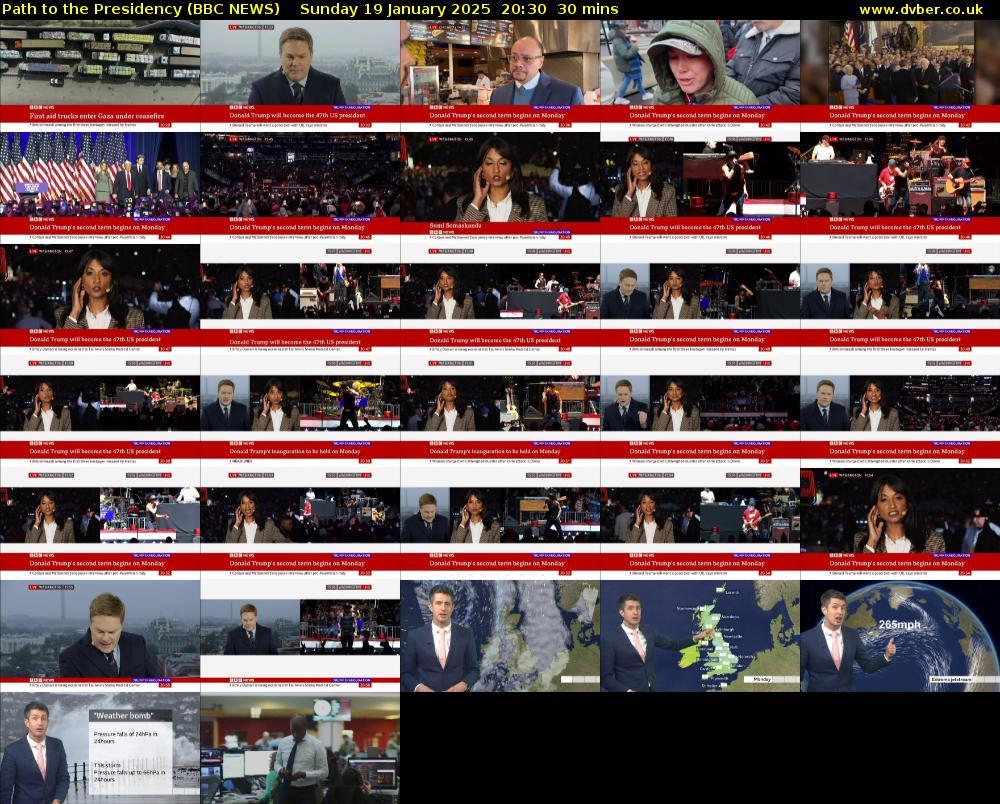 Path to the Presidency (BBC NEWS) Sunday 19 January 2025 20:30 - 21:00