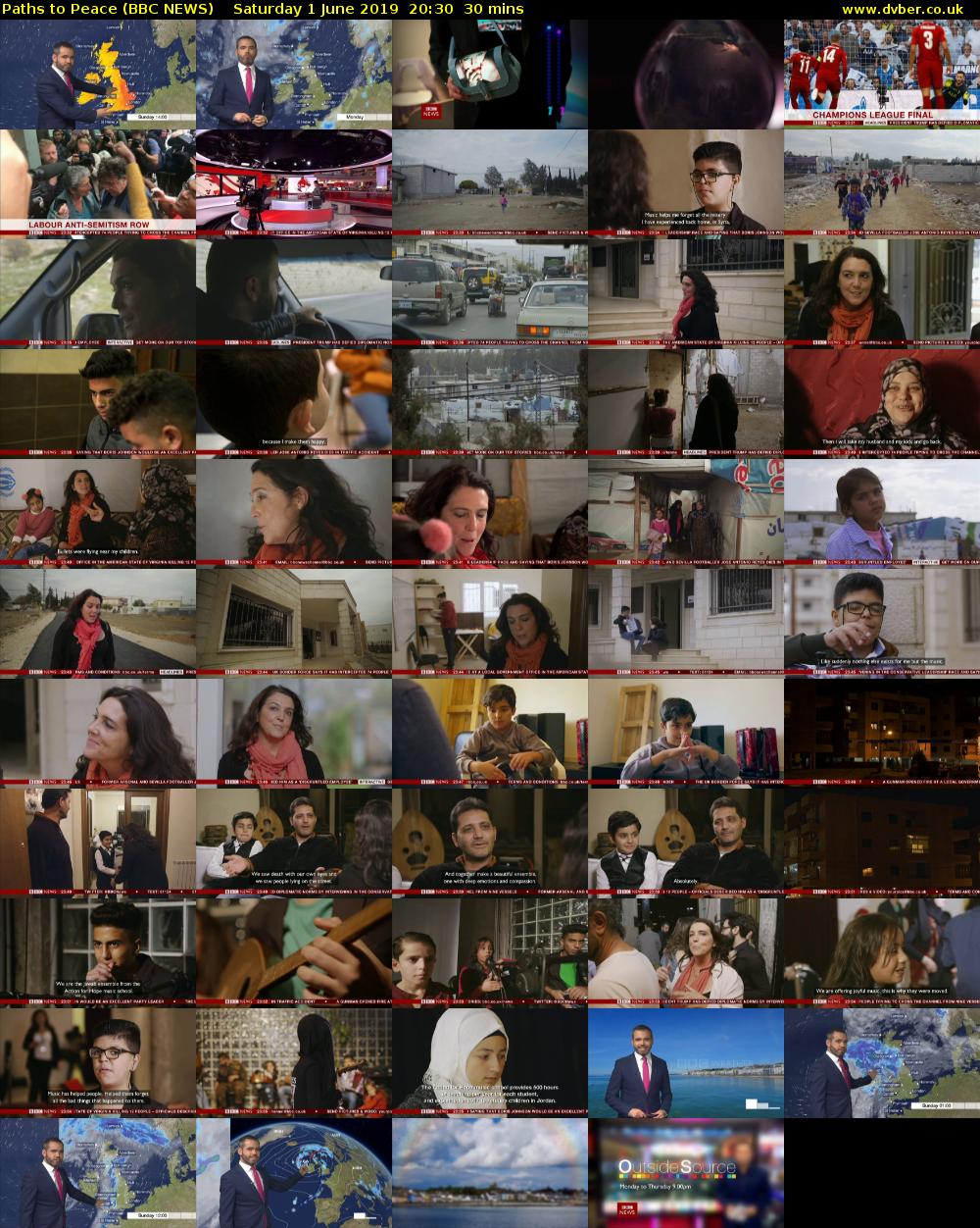 Paths to Peace (BBC NEWS) Saturday 1 June 2019 20:30 - 21:00