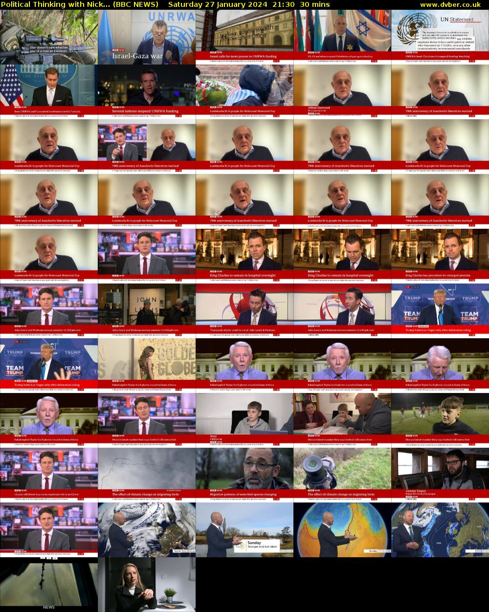 Political Thinking with Nick... (BBC NEWS) Saturday 27 January 2024 21:30 - 22:00