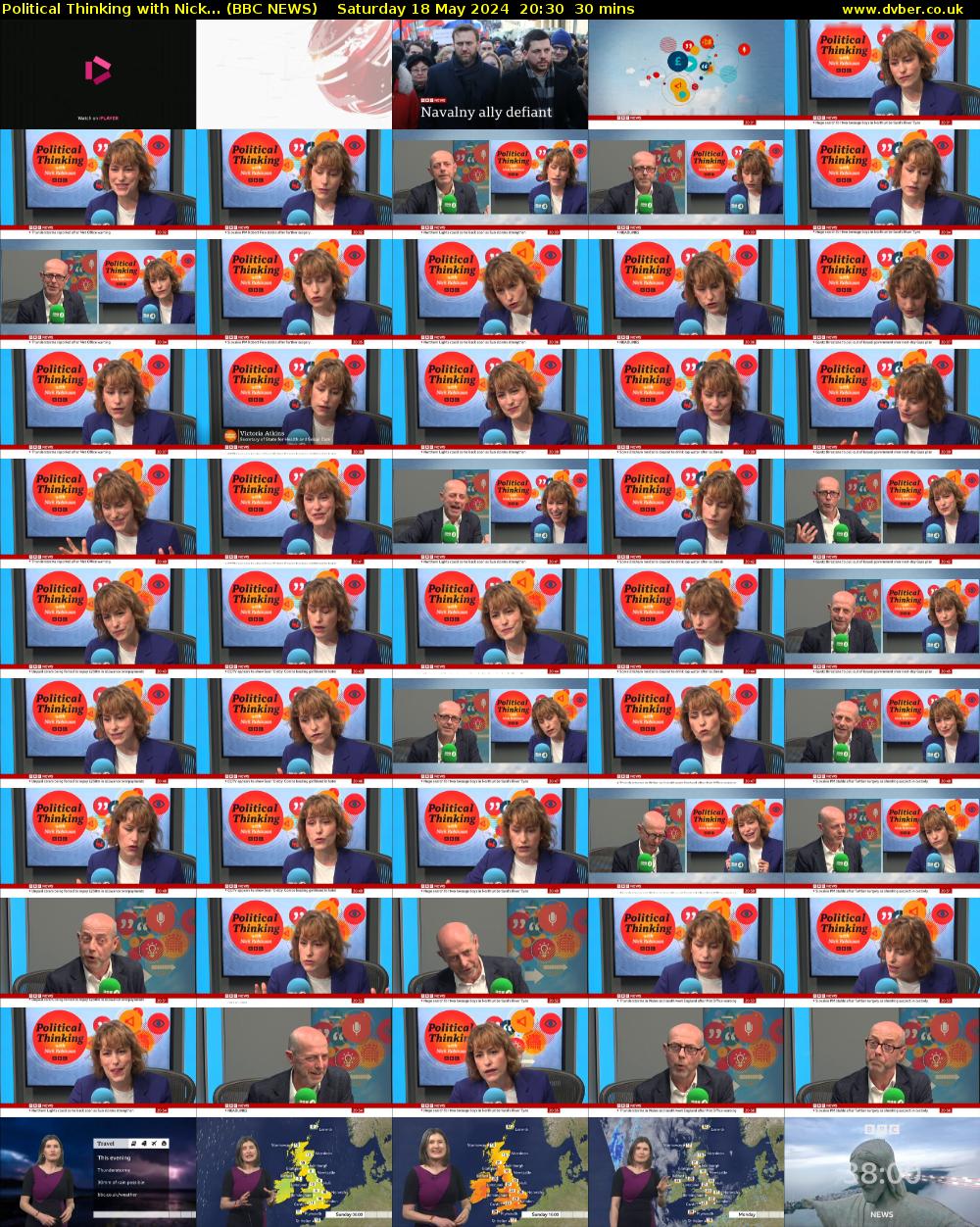 Political Thinking with Nick... (BBC NEWS) Saturday 18 May 2024 20:30 - 21:00