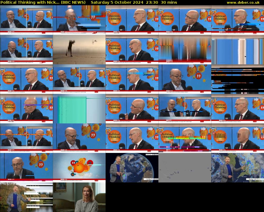 Political Thinking with Nick... (BBC NEWS) Saturday 5 October 2024 23:30 - 00:00