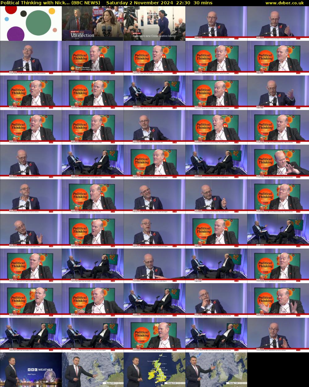 Political Thinking with Nick... (BBC NEWS) Saturday 2 November 2024 22:30 - 23:00