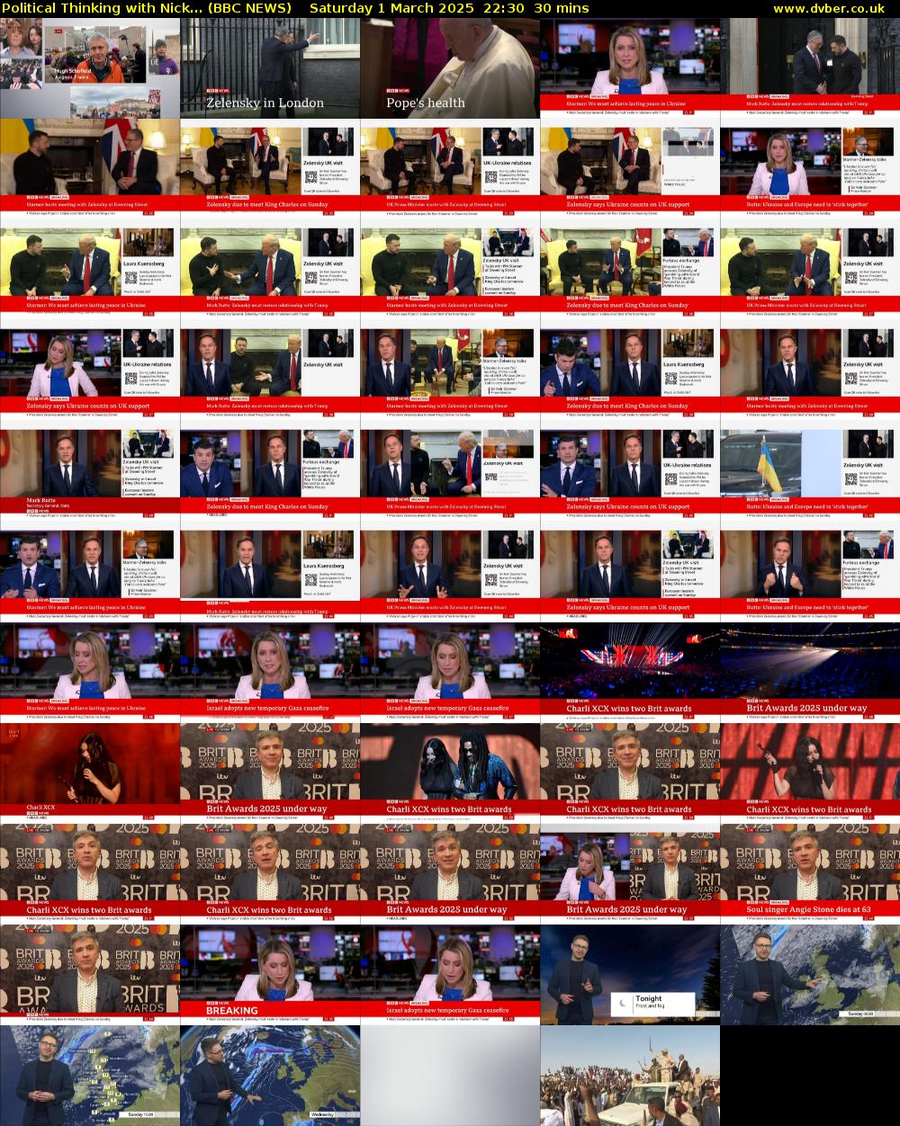 Political Thinking with Nick... (BBC NEWS) Saturday 1 March 2025 22:30 - 23:00