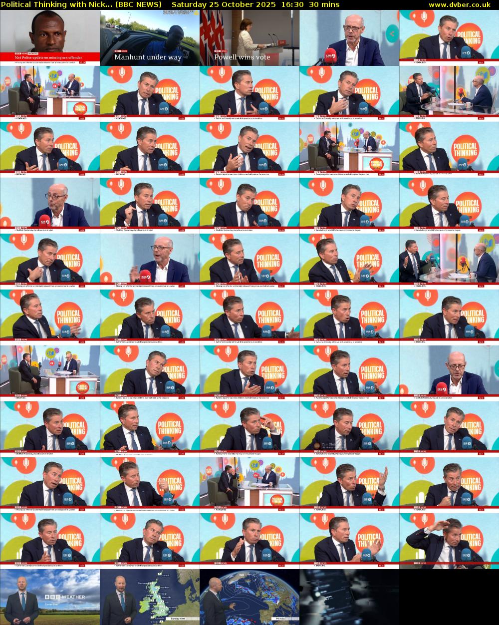 Political Thinking with Nick... (BBC NEWS) Saturday 25 October 2025 16:30 - 17:00