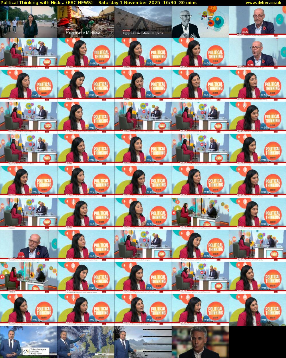 Political Thinking with Nick... (BBC NEWS) Saturday 1 November 2025 16:30 - 17:00