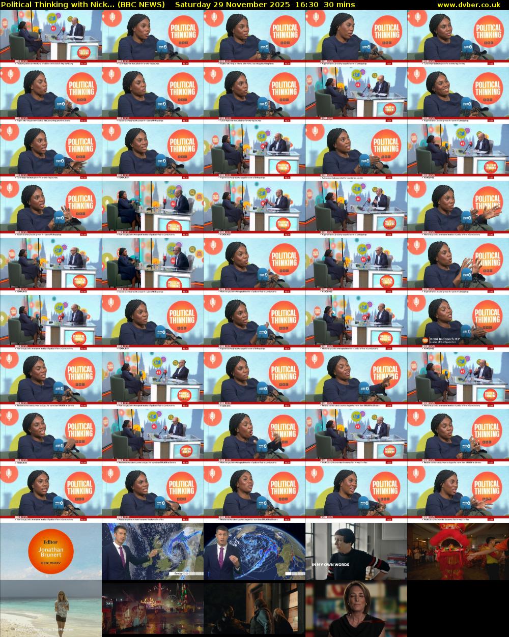 Political Thinking with Nick... (BBC NEWS) Saturday 29 November 2025 16:30 - 17:00