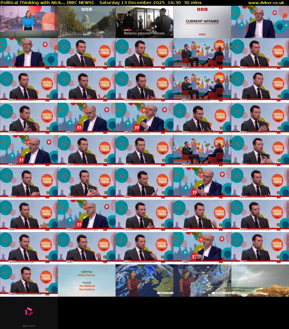 Political Thinking with Nick... (BBC NEWS) Saturday 13 December 2025 16:30 - 17:00