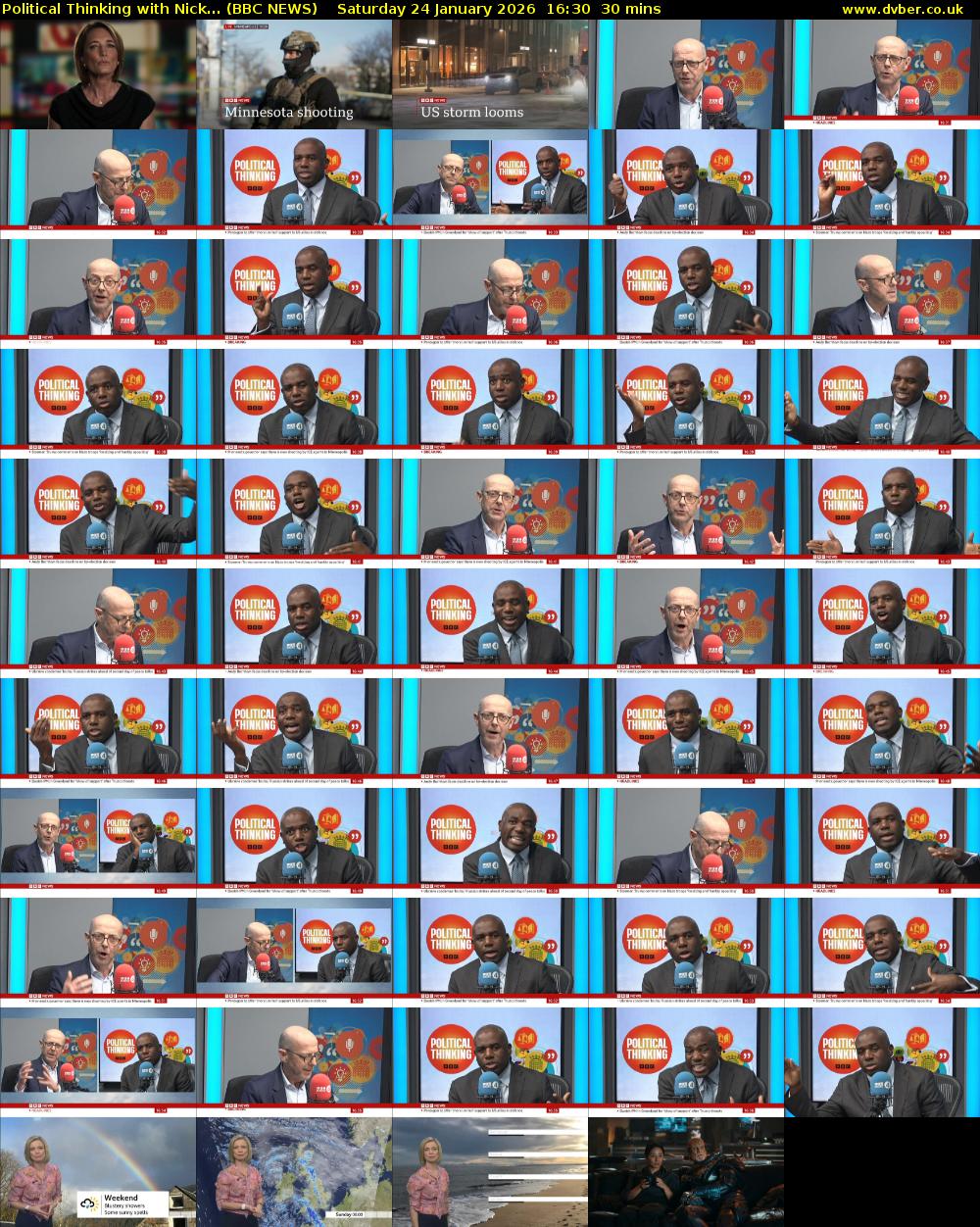 Political Thinking with Nick... (BBC NEWS) Saturday 24 January 2026 16:30 - 17:00