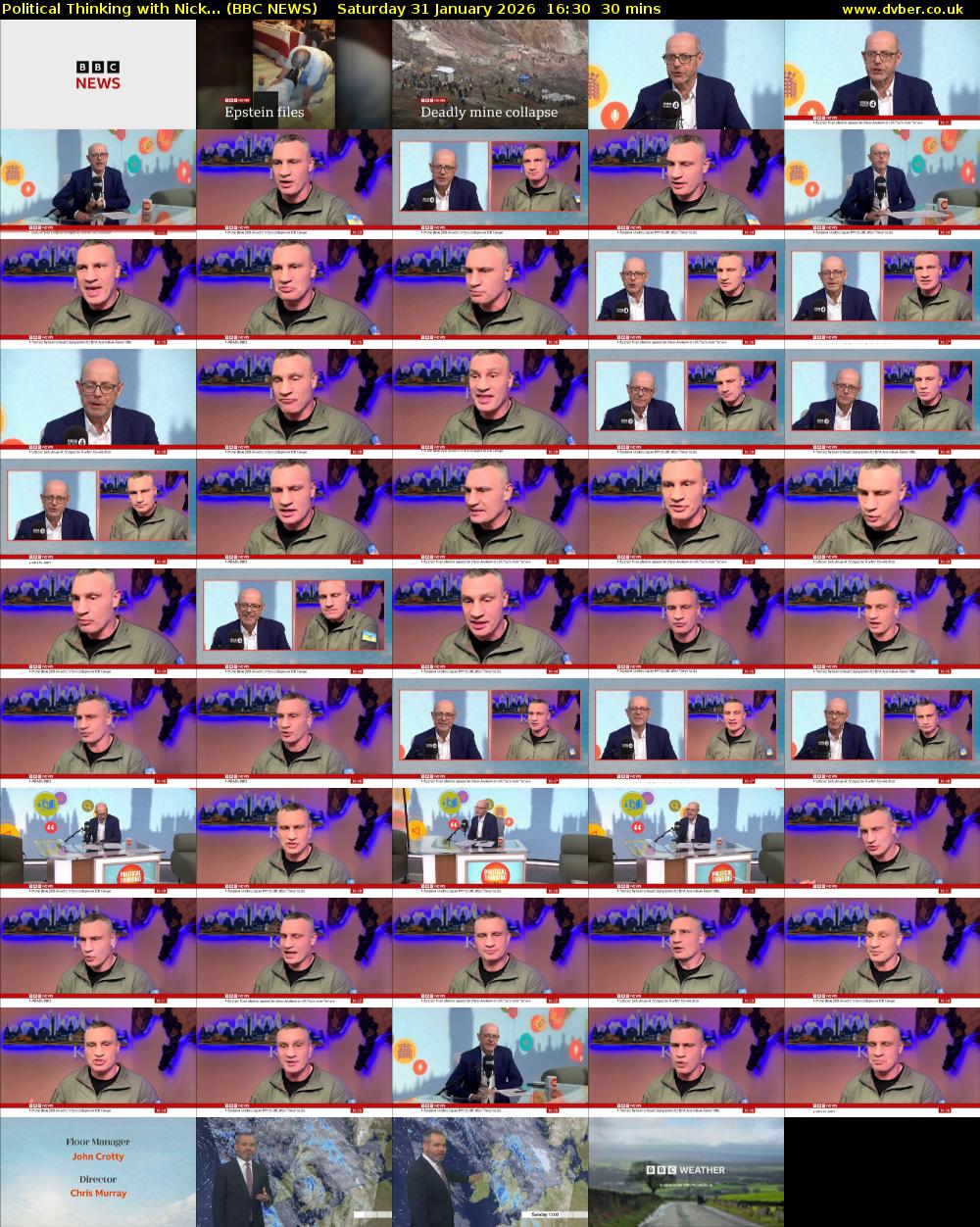 Political Thinking with Nick... (BBC NEWS) Saturday 31 January 2026 16:30 - 17:00