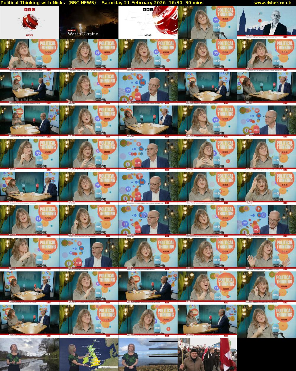 Political Thinking with Nick... (BBC NEWS) Saturday 21 February 2026 16:30 - 17:00