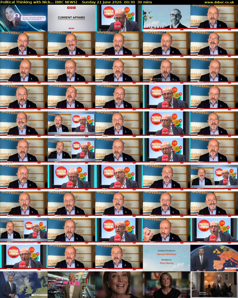 Political Thinking with Nick... (BBC NEWS) Sunday 21 June 2026 00:30 - 01:00